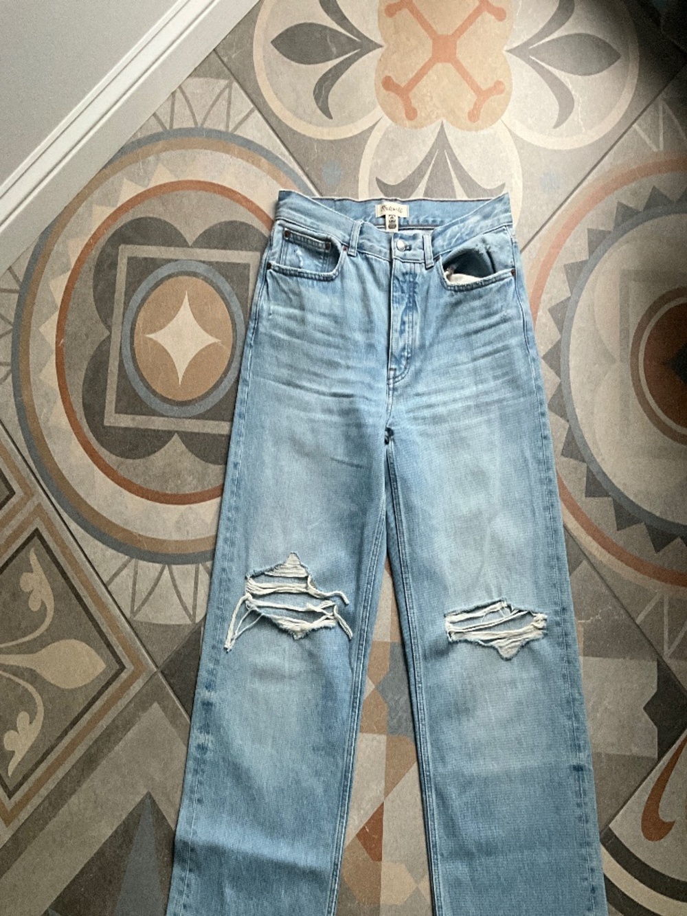 Madewell Low-Slung Baggy Jeans Hallstead Wash Size 26 - Picture 7 of 12